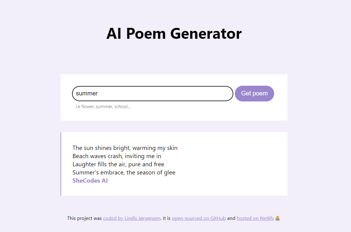 poem generator